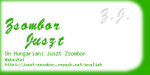 zsombor juszt business card